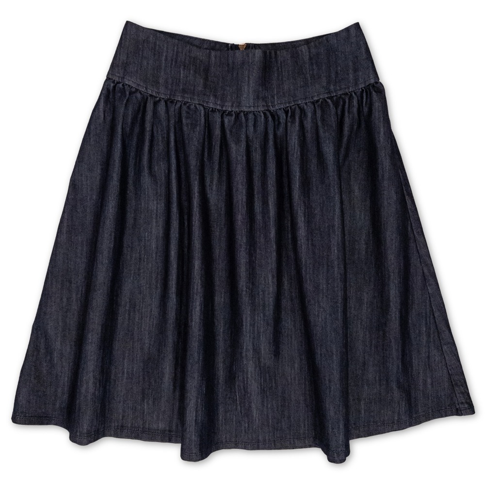 Junees Denim Skirt‎ Womens S Blue Dark Wash Jean Midi